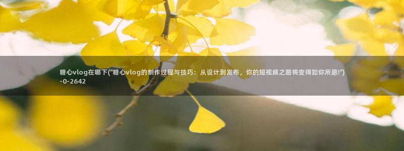  糖心vlog全集：糖心vlog在哪下(\